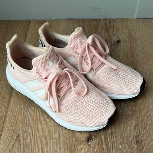 Adidas Light Pink Knit Running Shoes